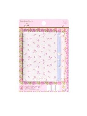 NWT LoveShackFancy x Target Yoobi 3-Pack Mini Journal Notebook Set Floral HTF
